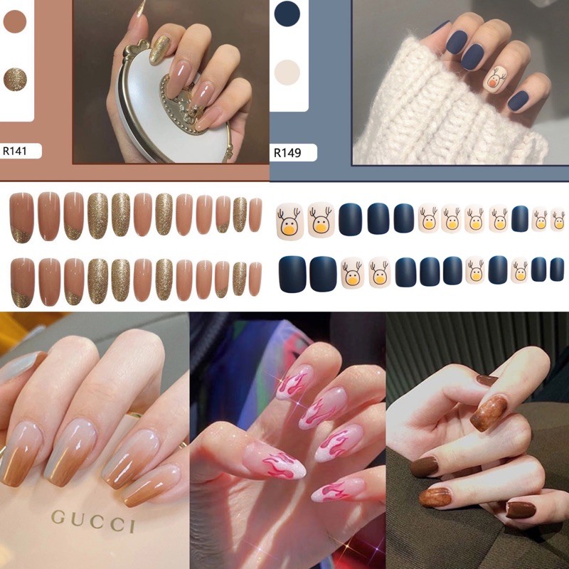 HOT♨♚& Aas142 false nail [R141160] waterproof fake nail false nail