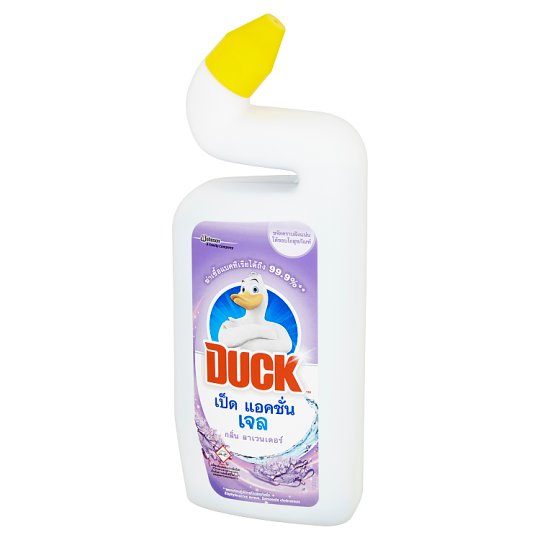 ?จัดโปร !!!? เป็ด แอคชั่น เจล ผลิตภัณฑ์ทำความสะอาดห้องน้ำ กลิ่นลาเวนเดอร์ 500มล. Duck Action Gel Lavender Scented Bathroom Cleaner 500ml