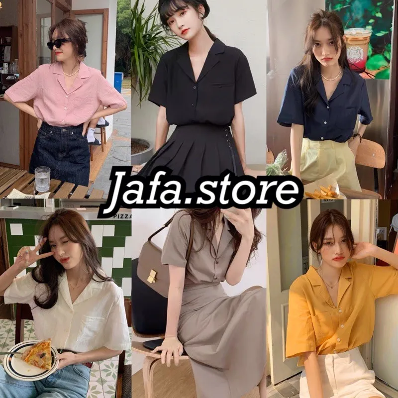 jafa เสื้อเชิ้ตผู้หญิง🇰🇷 เชิ้ตสไตล์เกาหลี💗 เชิ้ตมินิมอล เสื้อใส่ทำงาน