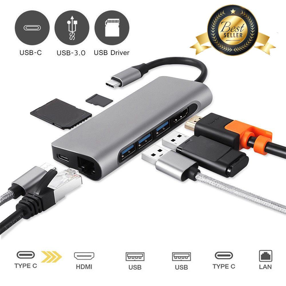 For Apple Macbook Type C USB-C 3.0 4K HDMI Adapter Charging Thunderbolt 3 Hub