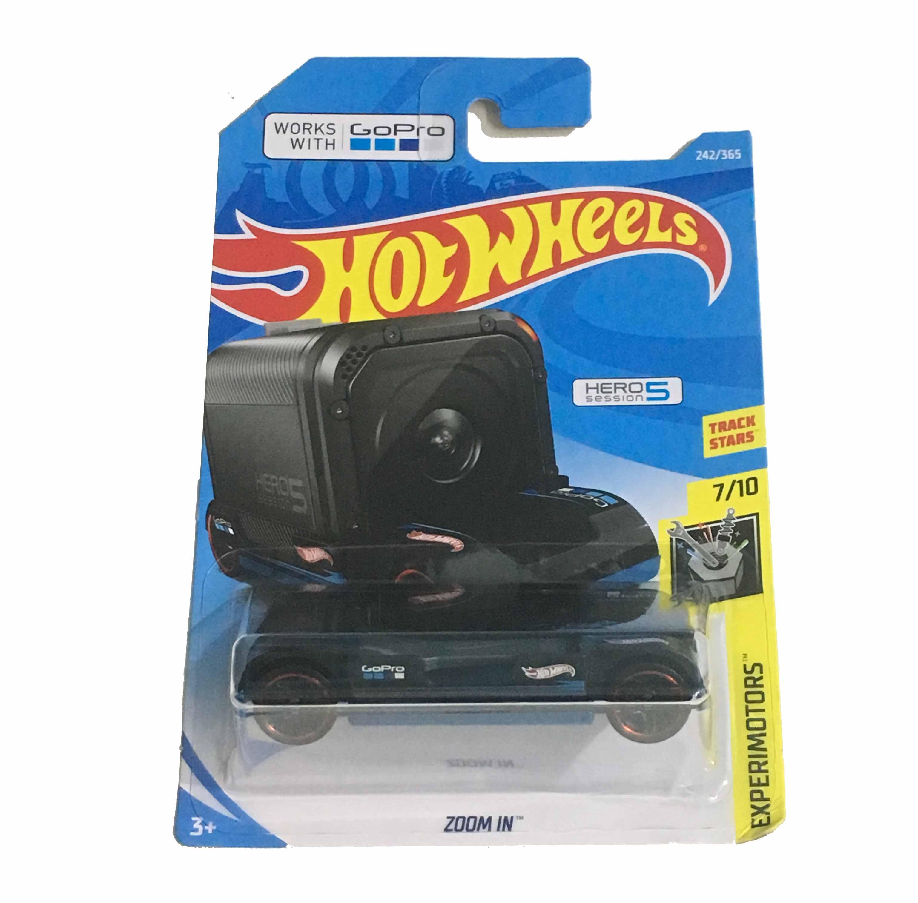 Hot Wheels Lot of 2 Zoom In Work with Go Pro 164 1 Black & 1 White