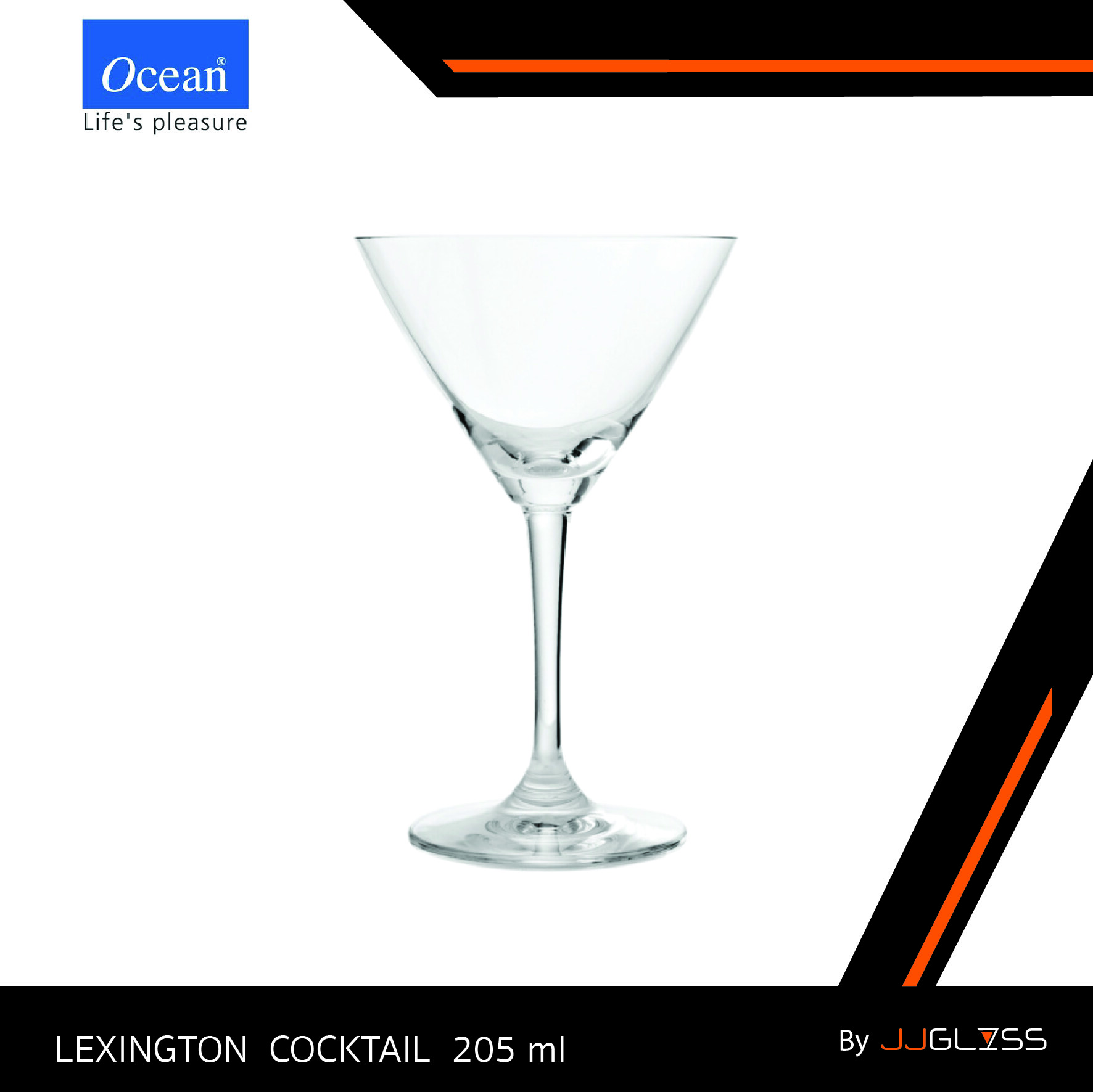 JJGLASS - (Ocean) 1019C07  Lexngtion  - แก้วค็อกเทล แก้วเล็กซิงชัน แก้วโอเชี่ยนกลาส Cocktail by Ocean Glass 1019C07  Lexngtion  Cocktail  7 1/4 oz. (205 ml.)