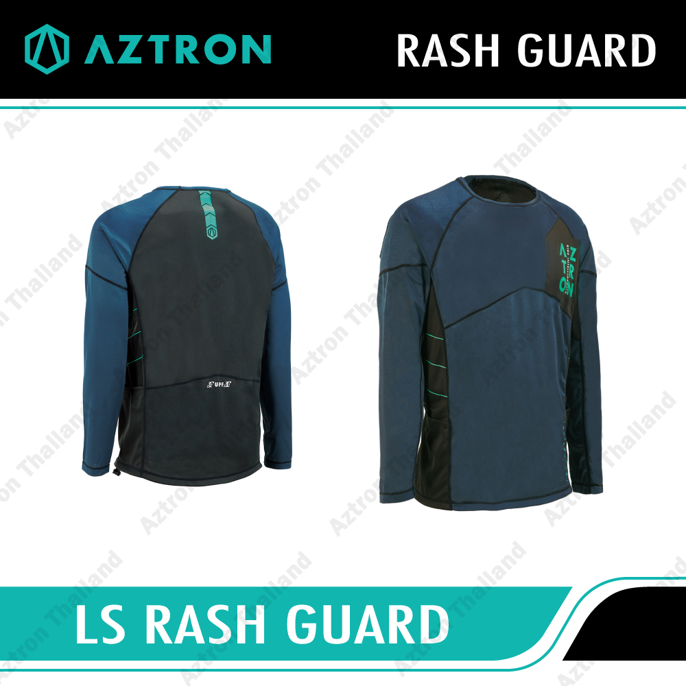Aztron MENS RASHGUARDS เสื้อแขนยาว เสื้อว่ายน้ำ สำหรับกีฬาทางน้ำ ผิวสัมผัสเรียบเนียน ช่วยป้องกันแสงแดด