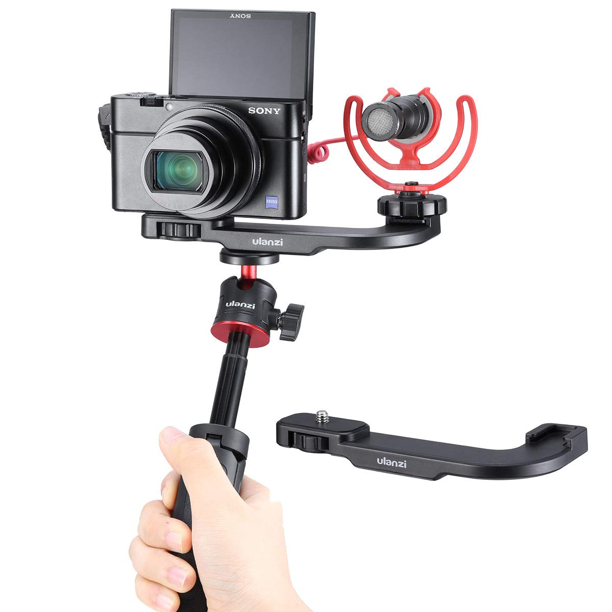 Ulanzi PT-9 Gopro Smartphone Vlog Plate for Sony A6400/ มือถือCold Shoe Mount Extend Microphone LED Light Adapter