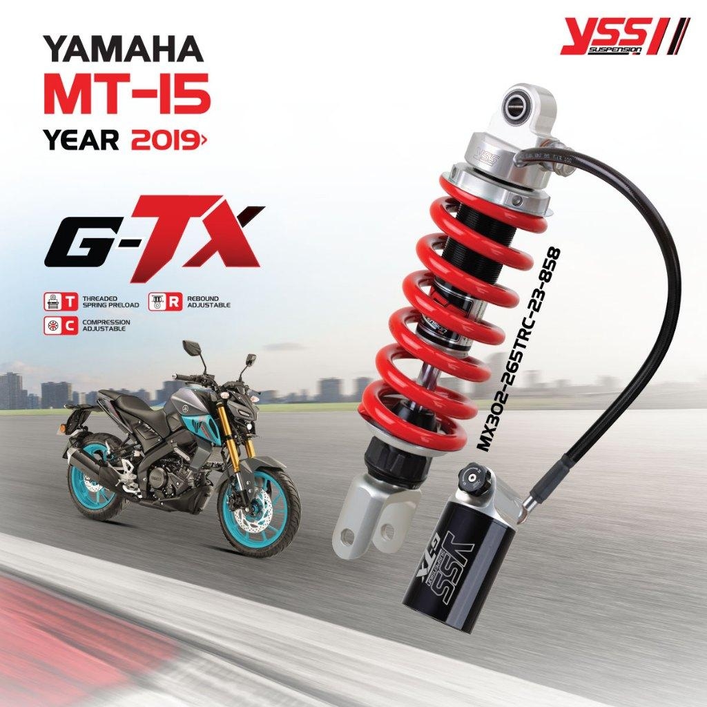 Sốc sau G-TX YSS thế hệ mới nhất cho Yamaha MT 15 (2019-hiện tại)/xsr 155 (2019-hiện tại). YSS sốc chính hãng cho MT-15.