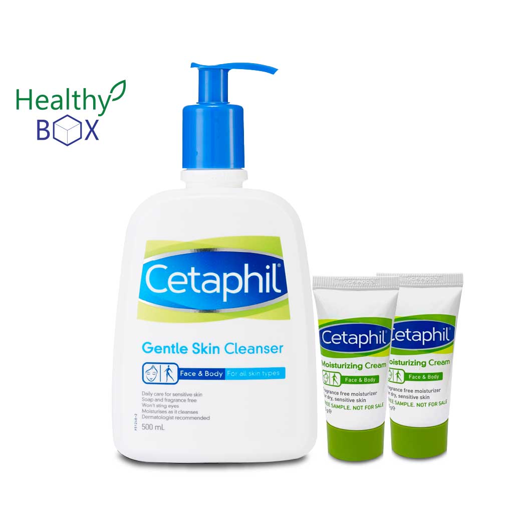 CETAPHIL Gentle Skin Cleanser 500 ml. รับฟรี Moisturising Cream Face ...