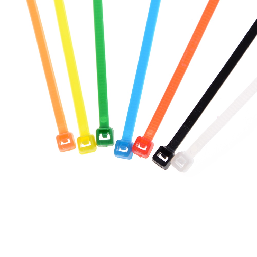 100pcs 3x100mm Nylon Plastic Colourful Cable Wire Organiser Zip Tie Cord new.