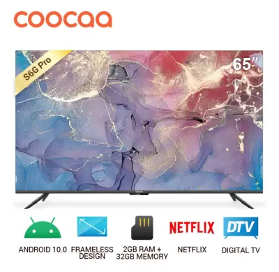 COOCAA ทีวี 65นิ้ว Inch Smart TV LED 4K UHD โทรทัศน์ Android10 2G+32G HDR (ุ65S6G PRO)