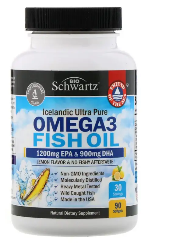 ภาพสินค้าโอเมก้า3 น้ำมันปลา, Fish Oil Omega3, BioSchwartz, Omega 3 Fish Oil, 1200 mg EPA & 900 mg DHA, 90 Softgels, โอเมก้า 3 จากปลาทะเะล จากร้าน 365DDPRODUCT บน Lazada ภาพที่ 2