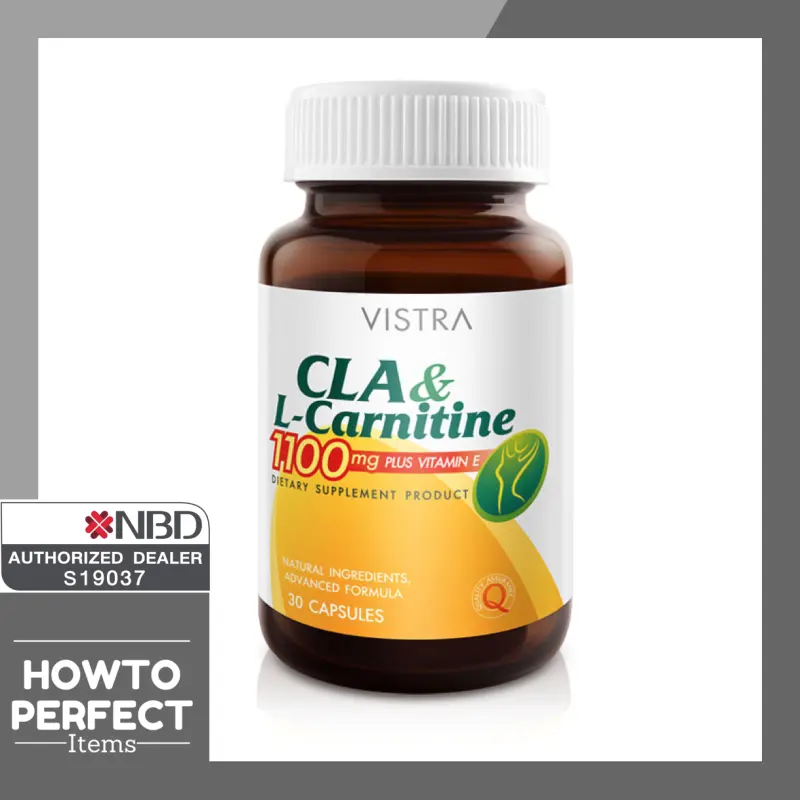 ภาพสินค้าVistra CLA & L-Carnitine 1100mg Plus Vitamin E จากร้าน howtoperfect_items บน Lazada ภาพที่ 1