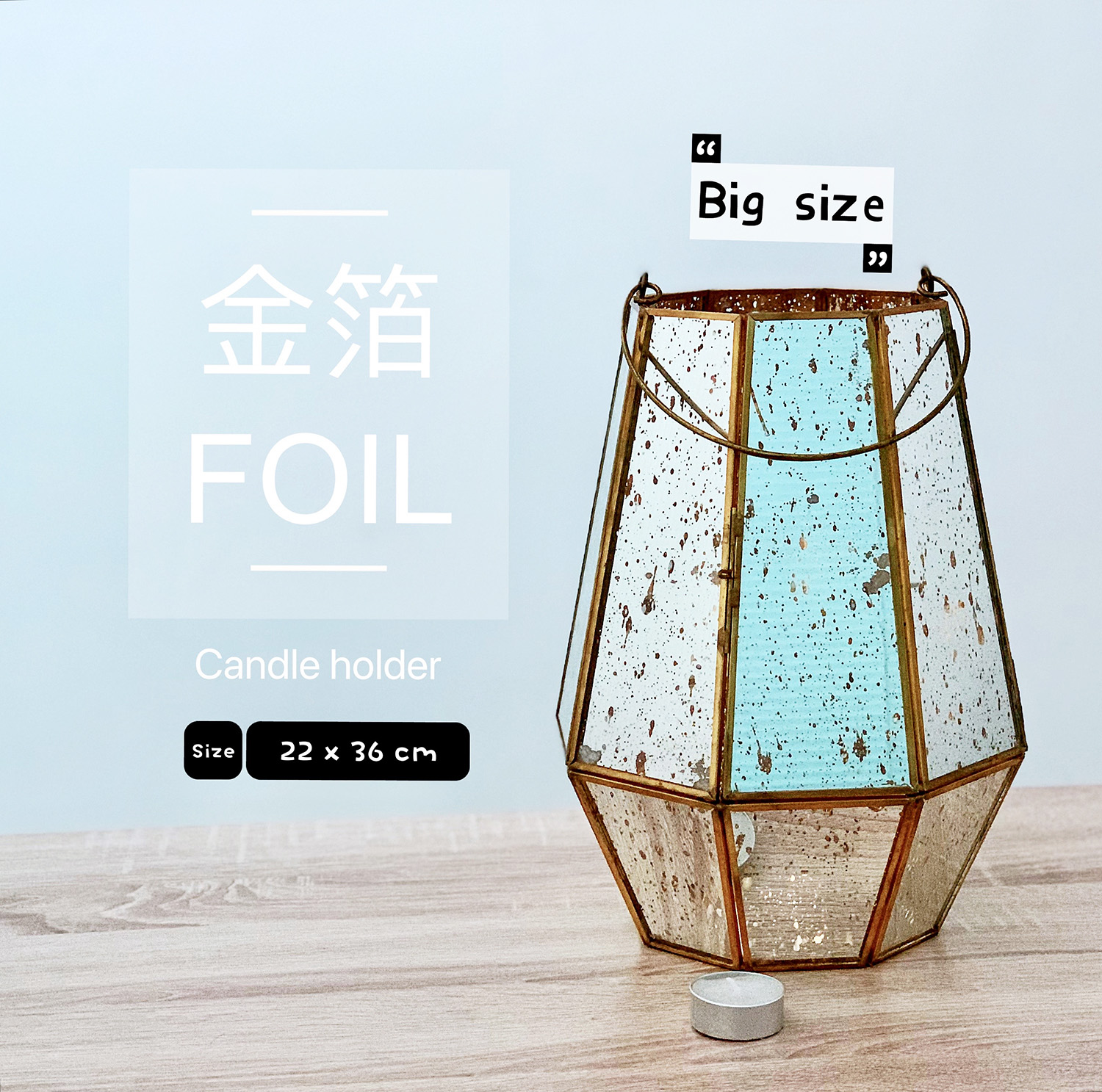 gold foil candle holder luxury candle holder golden foil golden