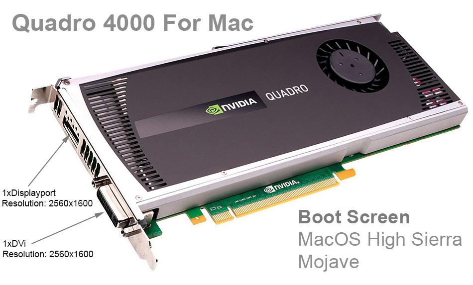 ขายการ์ดจอ สำหรับ MacPro Nvidia QUADRO 4000 2GB For MAC  งานกราฟิก ดีไซน์