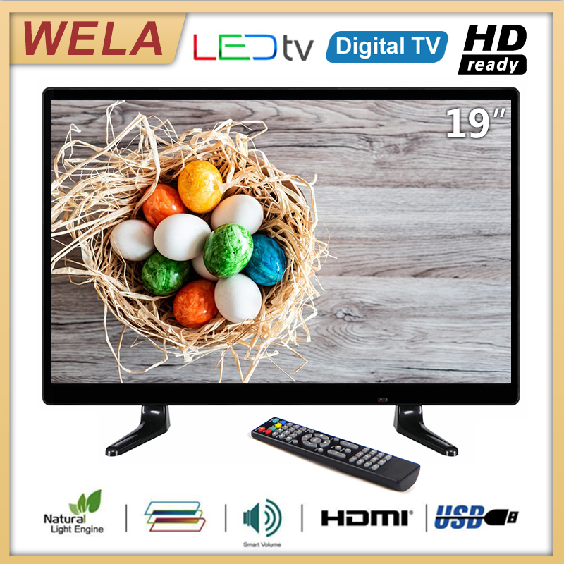 WELA LED TV 19นิ้ว (16:9) รุ่น TCLG0019B อนาล็อกทีวี หน้าจอเป็นกระจกนิรภัยแบบพิเศษกันรอยขีดข่วน
