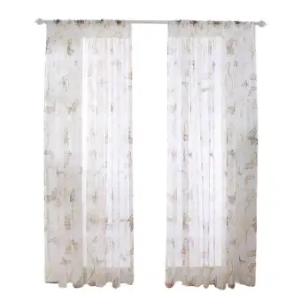 Butterfly Printed Home Blackout Curtains Living Room Bedroom