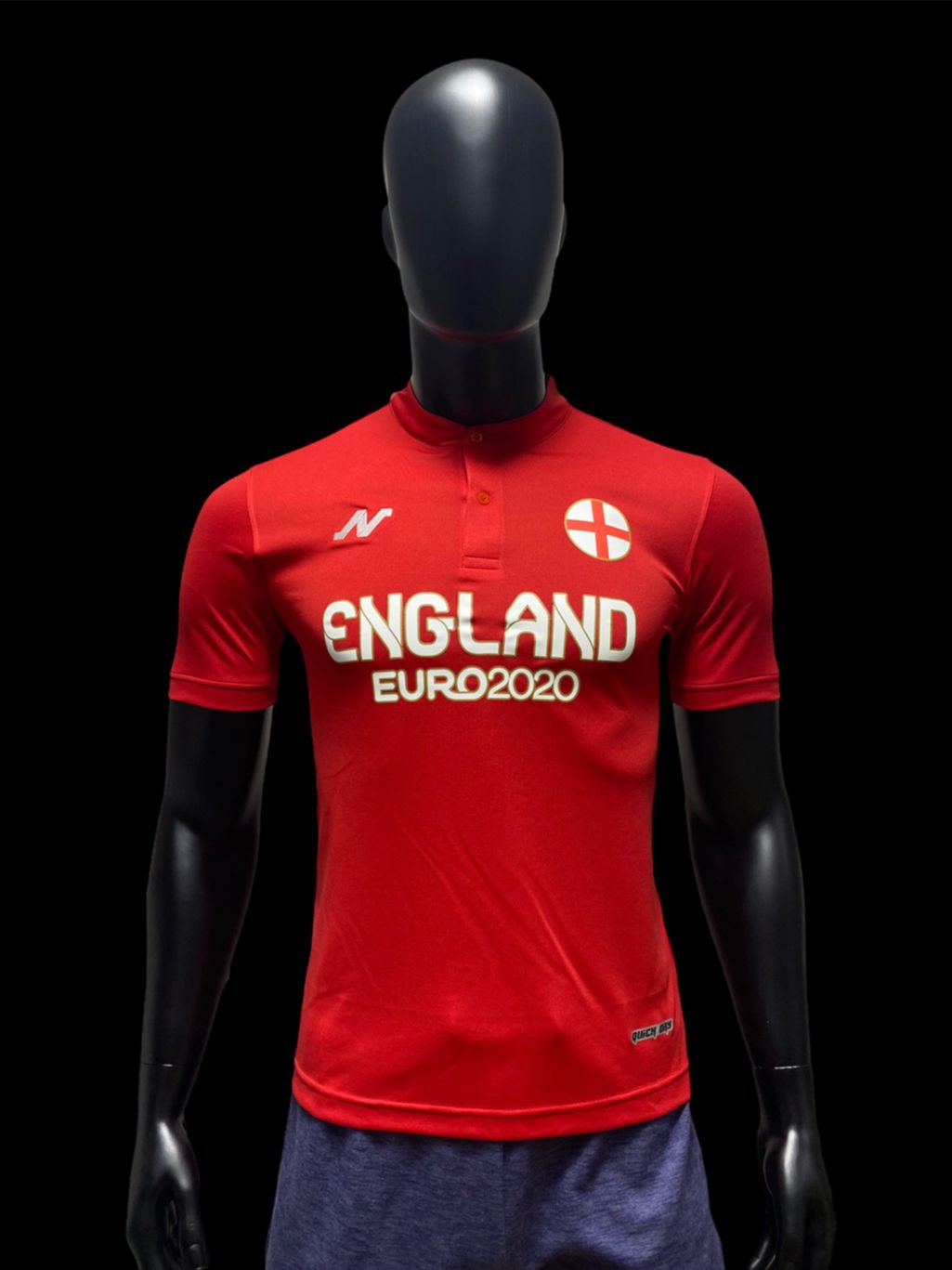 เสื้อเชียร์ยูโร ทีมอังกฤษ เสื้อคอจีน NA-3301 สีแดง