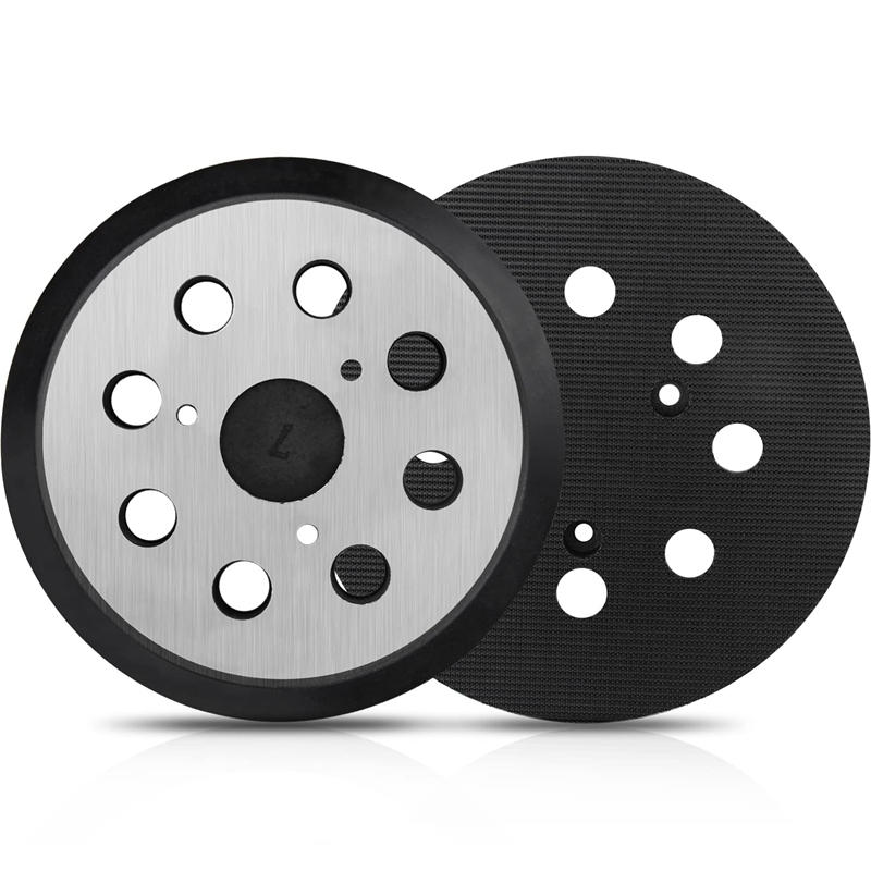 Sander Pads for Makita Orbital MT922, 5 inch 8-Hole Replacement Hook and Loop Sanding Disc Metal Back and Rubber