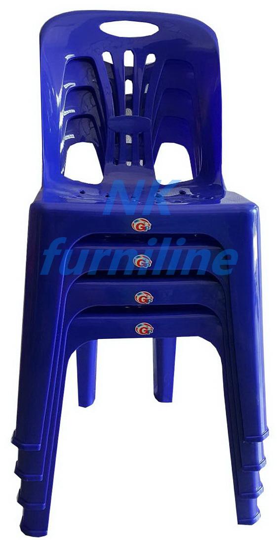 NK Furniline เก้าอี้พลาสติก เกรดAมีพนักพิง,ปลายขามียางกันลื่น รุ่น CPA 989 แพ็ค4ตัว