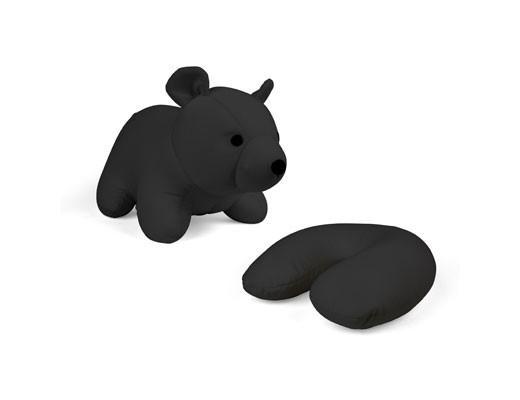 Kikkerland Zip & Flip Bear Head Rest - Brown (ตุ๊กตาหมอนรองคอ)