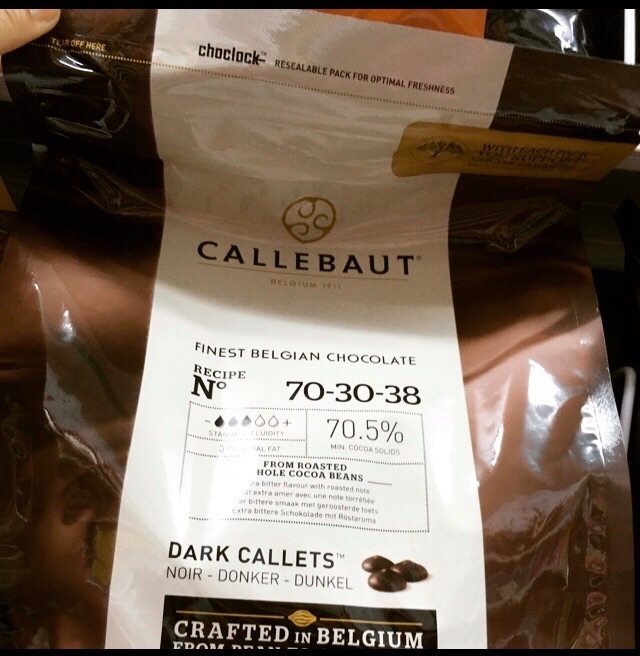 ช็อคโกแลต Callebaut (dark)70%จำนวน 2.5กก จากเบลเยี่ยมแท้