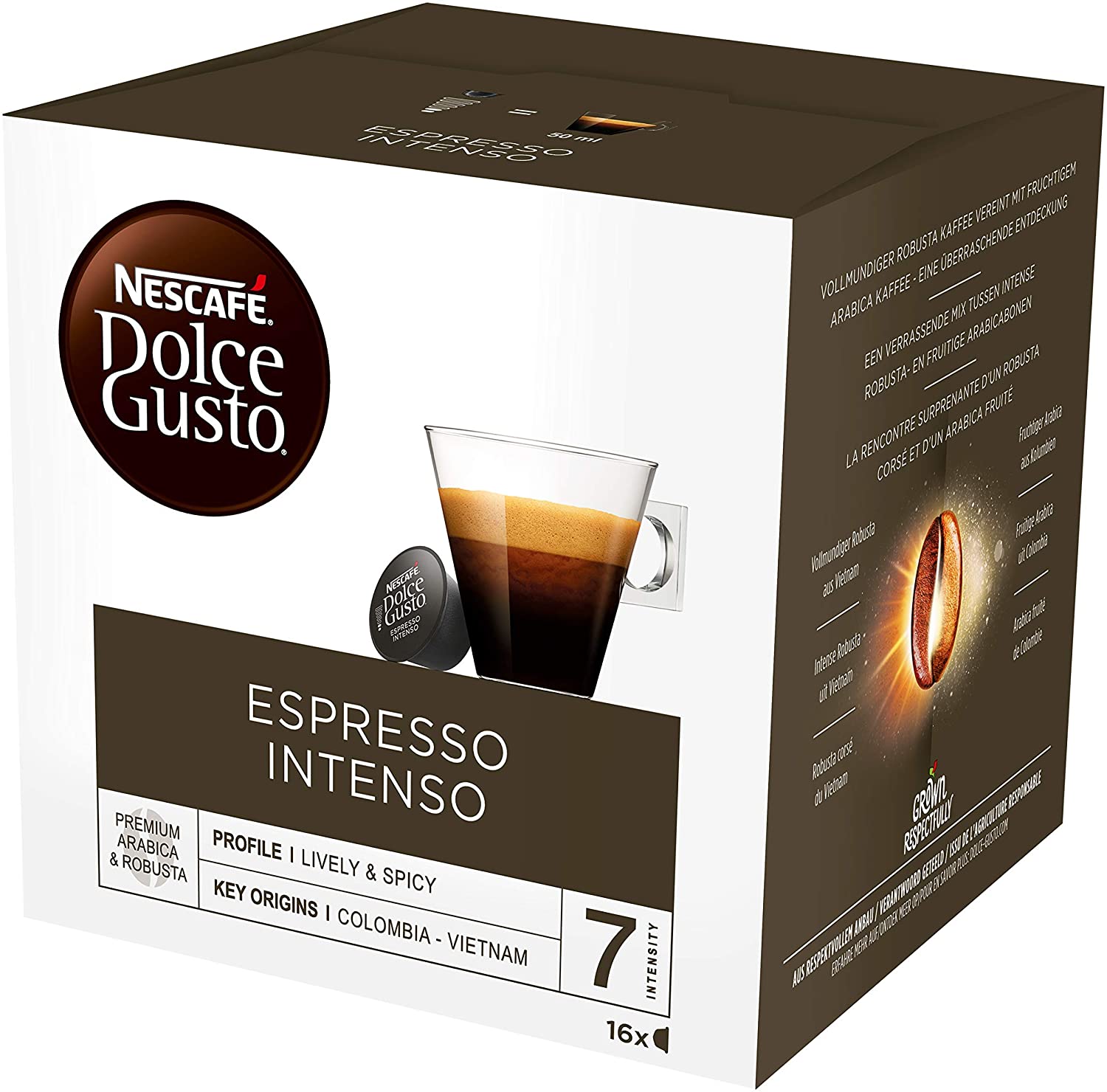 Nescafe Dolce Gusto Espresso Intenso 16 cap (94 g.) กาแฟสด เอสเพรสโซ อินเทนโซ ตราเนสกาแฟ ดอลเช่กุสโต้ 16 แคปซูล (94 กรัม)