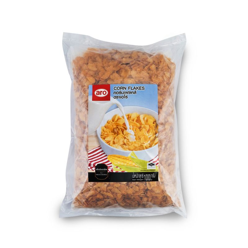 เอโร่ ซีเรียล คอร์น เฟลกส์ 1000 กรัม/Aero cornflakes cereal 1000 grams