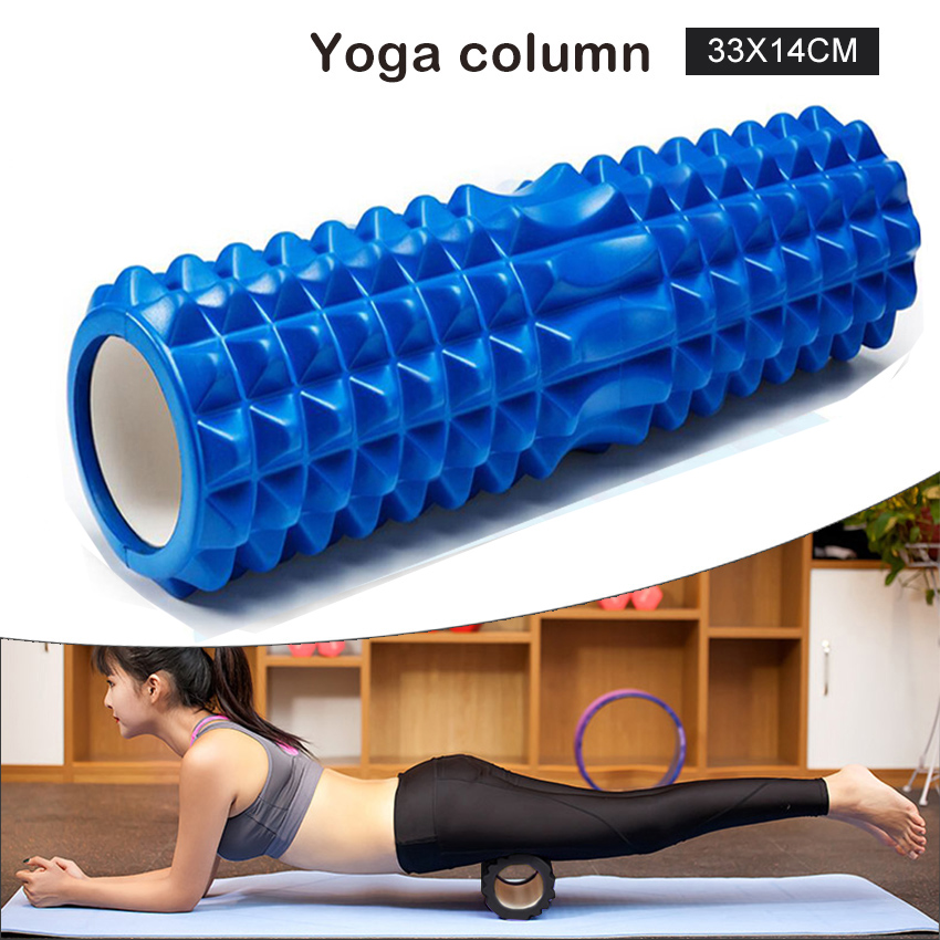 Yoga Column Foam Roller Eva Wheel Fitness Medium Density Deep Massage High Density Balance Stick
