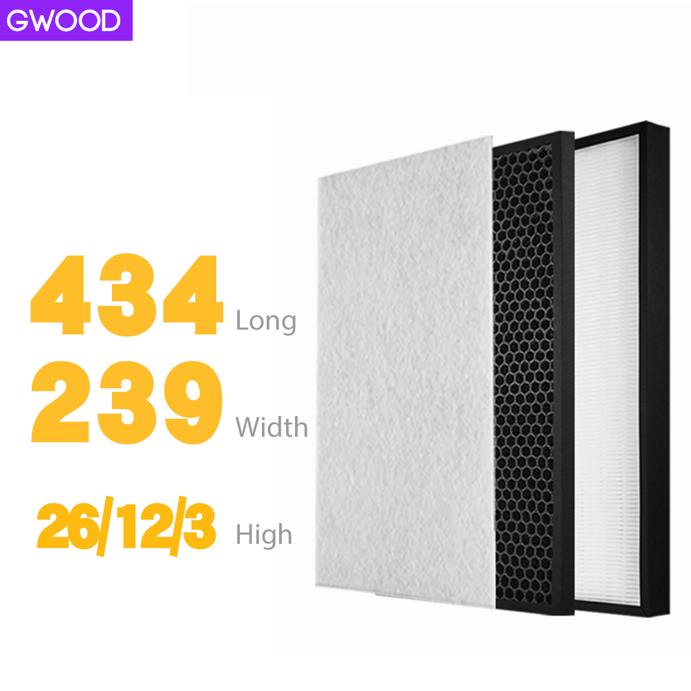 GWOOD replacement filter customize air purifier filter 17in x9.4in x1.6in hepa filter h13degree