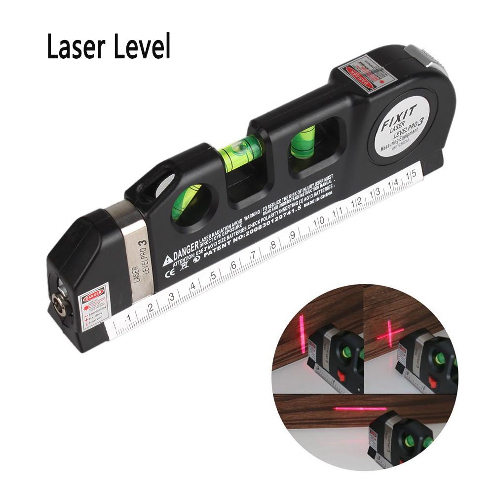 เลเซอร์วัดระดับเลเซอร์ 8 ฟุต + Adjusted Line laserlaser Level พร้อมตลับเมตร สำหรับวัดและปรับระดับ
