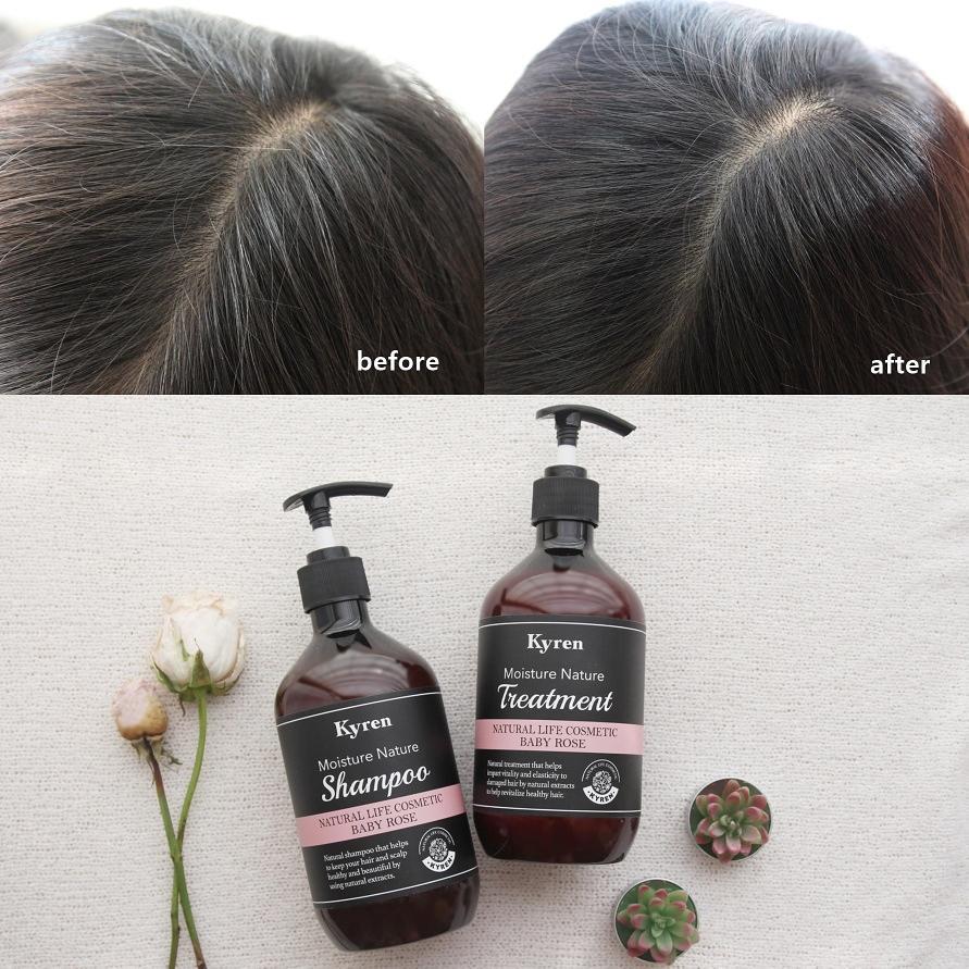 Kyren Moisture Nature Baby Rose Shampoo 500 ml ไคเรนแชมพูแนเชอรัช่วยให้