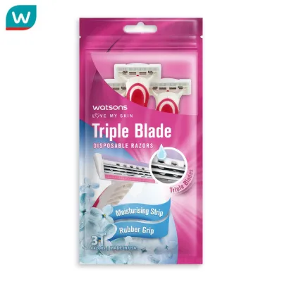 Watsons Women Triple Blade Disposable Razors 3pcs.