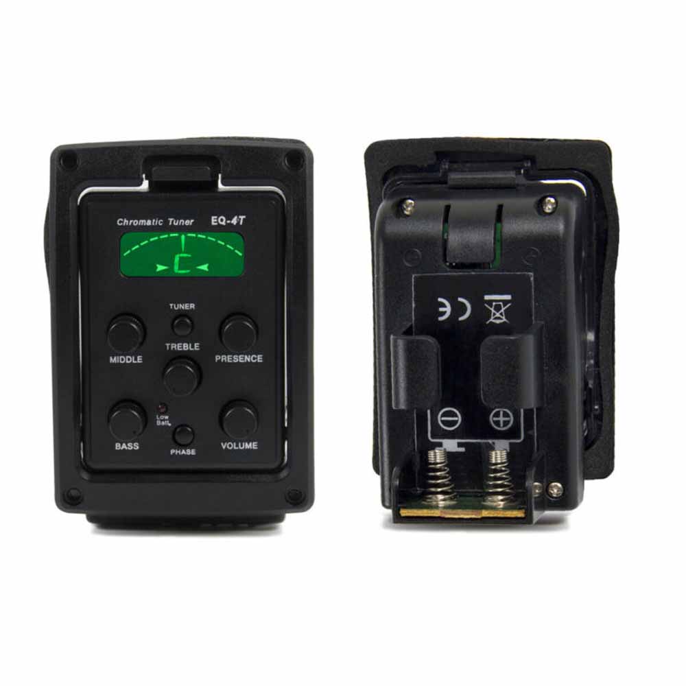 Pickup Preamplificatore Piezoelettrico Per Chitarra Acustica Da Viaggio – Equalizzatore 4 Bande Con Sintonizzatore - Foto 1