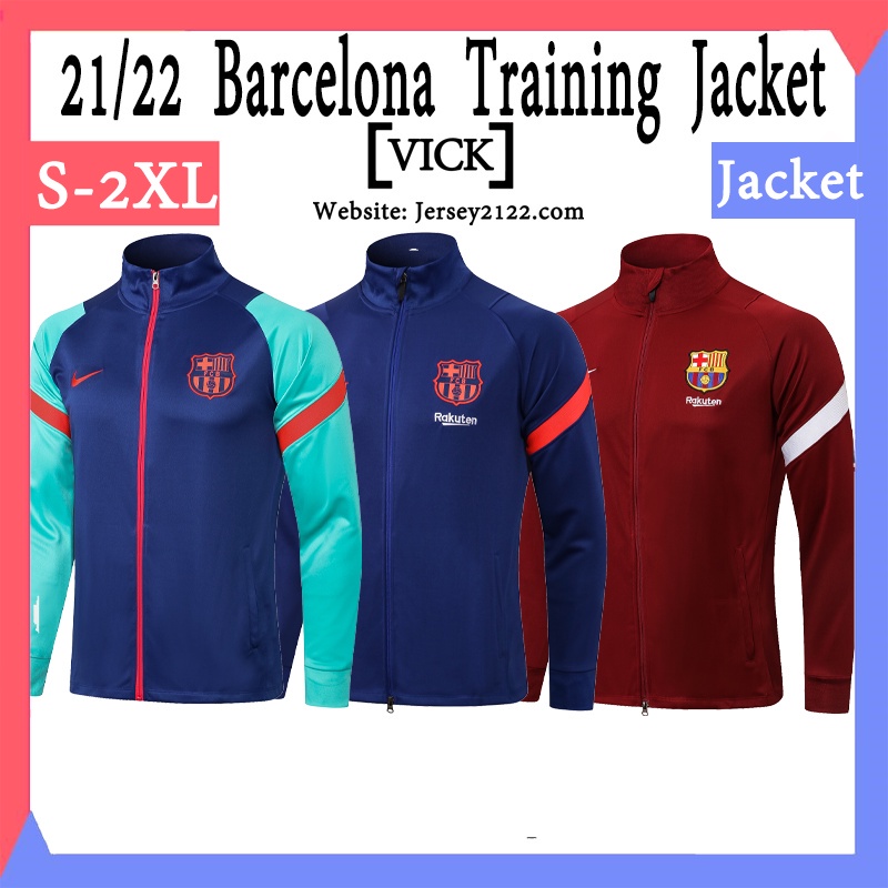 The Newest 21/22 Barcelona Jacket For Men Football Training Tops