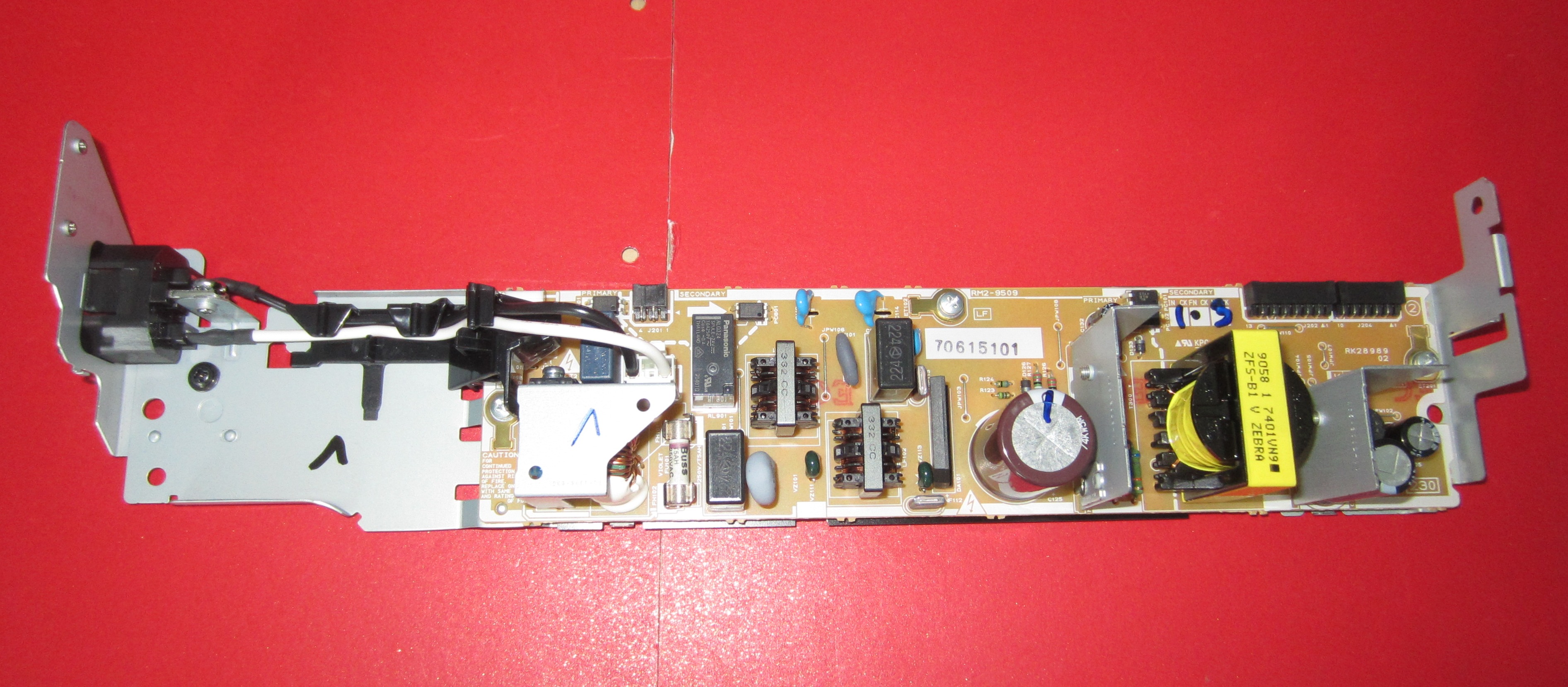 L.V. POWER SUPPLY PCB ASS'Y RM2-2429-000CN  HP COLOR LASERJET PRO M254DW HP COLOR LASERJET PRO MFP M281FDW