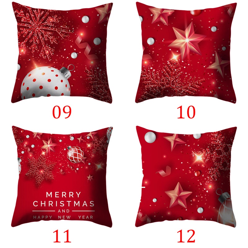 COD Christmas pillowcase piece Christmas pillow case Throw Pillow Ruby