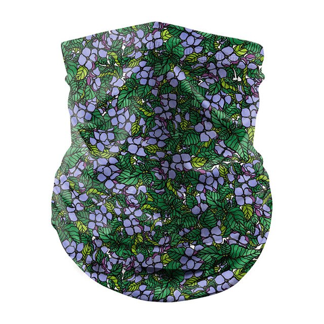 Funny Floral Printing Multi-functional Sports Scarf Ice Silk Mask Outdoor Bandanas Windproof Sports Headband Headwear Facemask