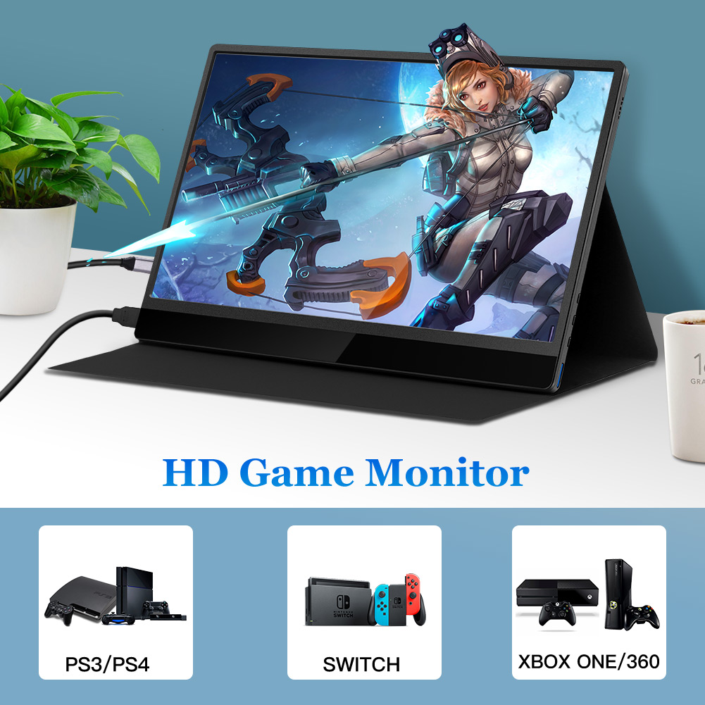 Ps4 Monitor Latest 13.3- 1080P 4K portable Gaming Monitor usb type c hdmi Touch IPS ...