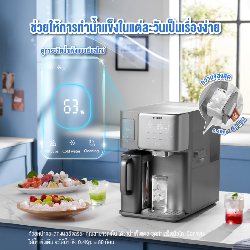 (NEW) เครื่องกรองน้ำแบบจ่ายน้ำระบบ RO รุ่น ADD6922 เครื่องกรองน้ำที่ จ่ายนํ้าอุณหภูมิห้อง นํ้าร้อน นํ้าเย็น และทํานํ้าแข็งในตัว ราคา 36,599 บาท*ส่งฟรี