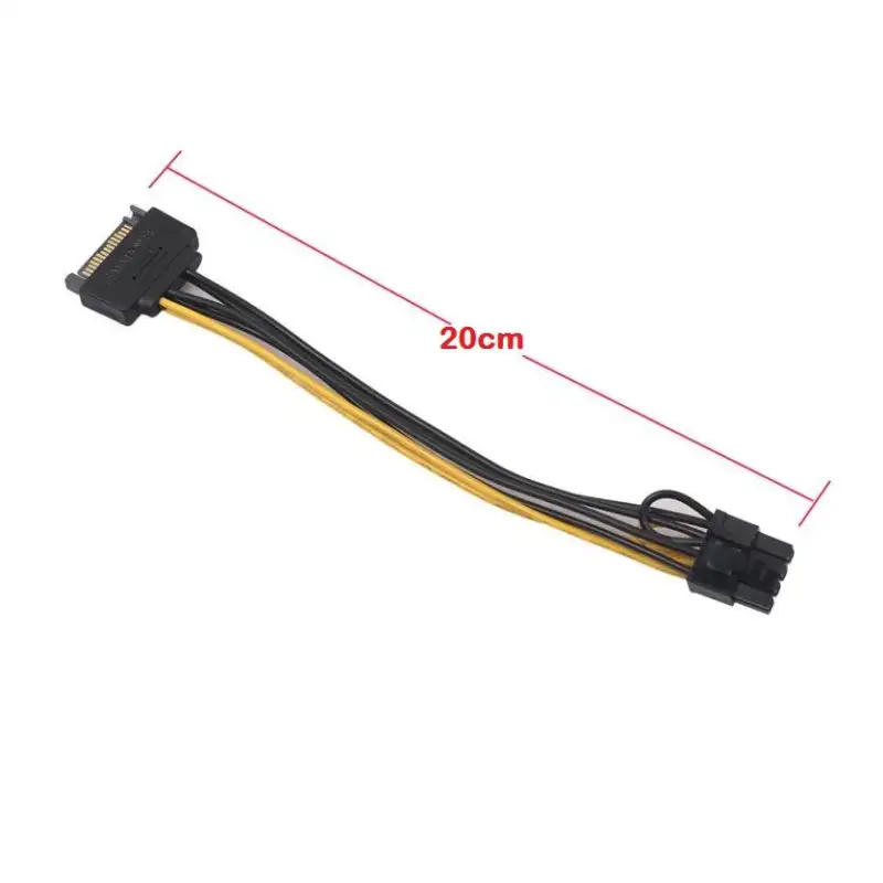 ภาพสินค้าสายแปลง POWER SATA (15-pin) to 8pin (6+2) PCI-E Power Cable 18AWG สำหรับ การ์ดจอ ( VGA Card , Graphic Card ) จากร้าน Alpha Expert บน Lazada ภาพที่ 4