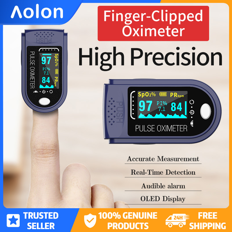 Aolon SP01 เครื่องวัดความอิ่มตัวของออกซิเจนในเลือดด้วยเชือกเส้นเล็ก เครื่องวัดความอิ่มตัวของออกซิเจนในเลือด HR Meter แบบพกพา คลิปนิ้ว Pulse Oximeter