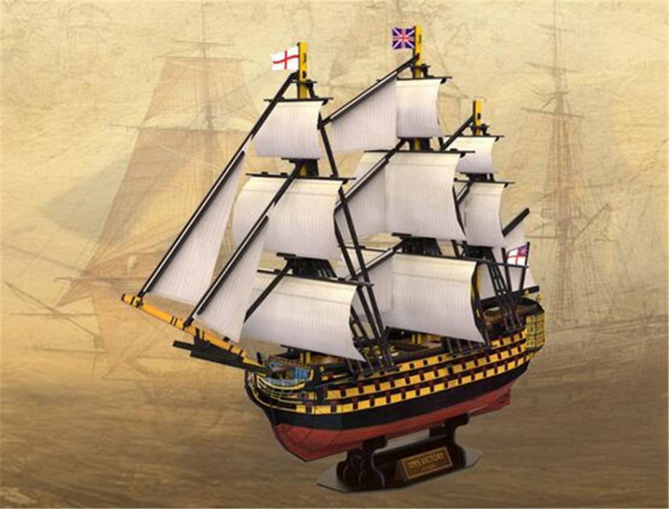 HMS Victory เรือรบ เรือหลวงวิกตอรี โมเดล ตัวต่อเรือ จิ๊กซอว์ 3มิติ CubicFun 3D Puzzle
