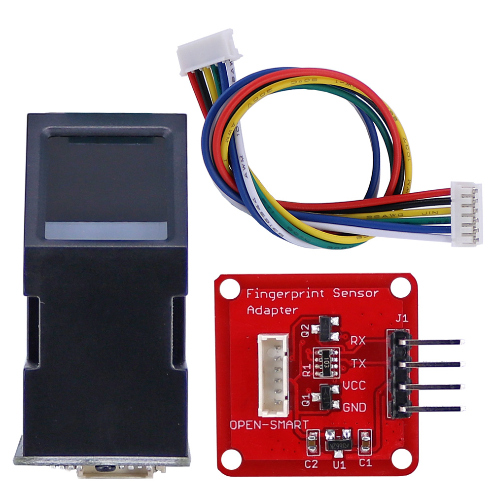 Optical UART โมดูลเซ็นเซอร์จดจำลายนิ้วมือแบบอนุกรม TTL โมดูลอะแดปเตอร์ ...
