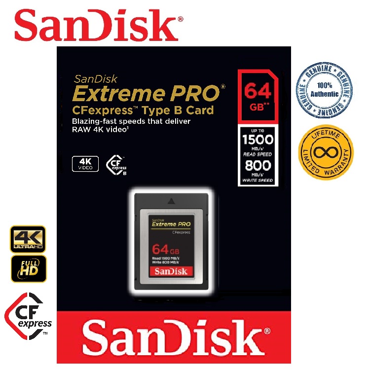 SanDisk 64GB Extreme Pro CFExpress