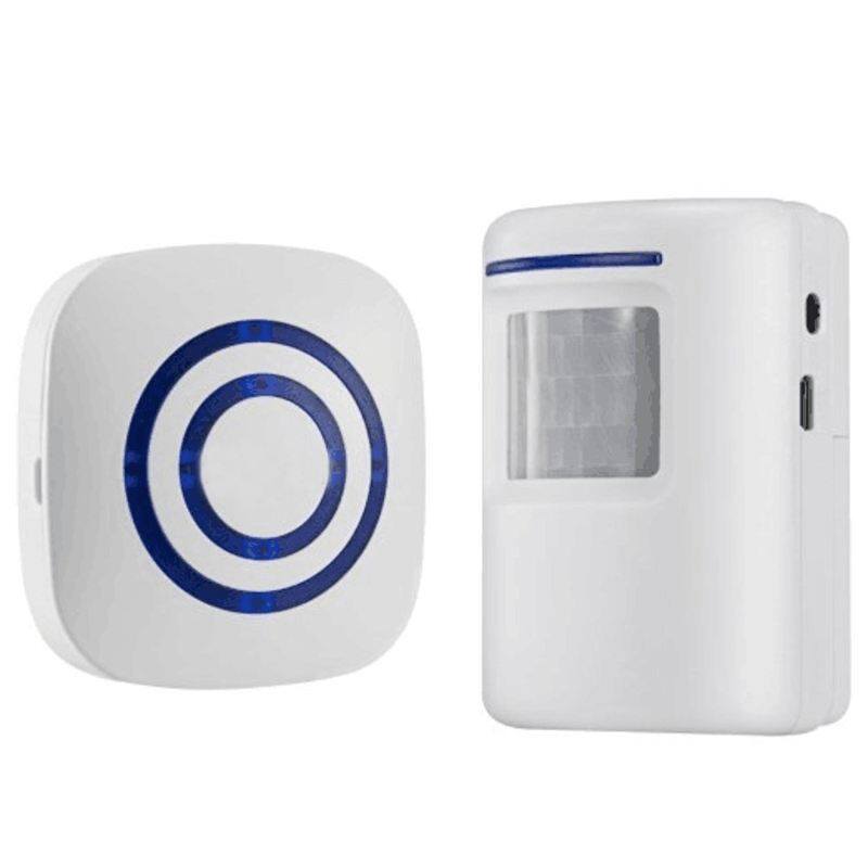 Home Security Alarm, Wireless Driveway Alert: Infrared Motion Sensor Chime with 1 Receiver and 1 Sensor -38 Chime Tunes - LED Indicators