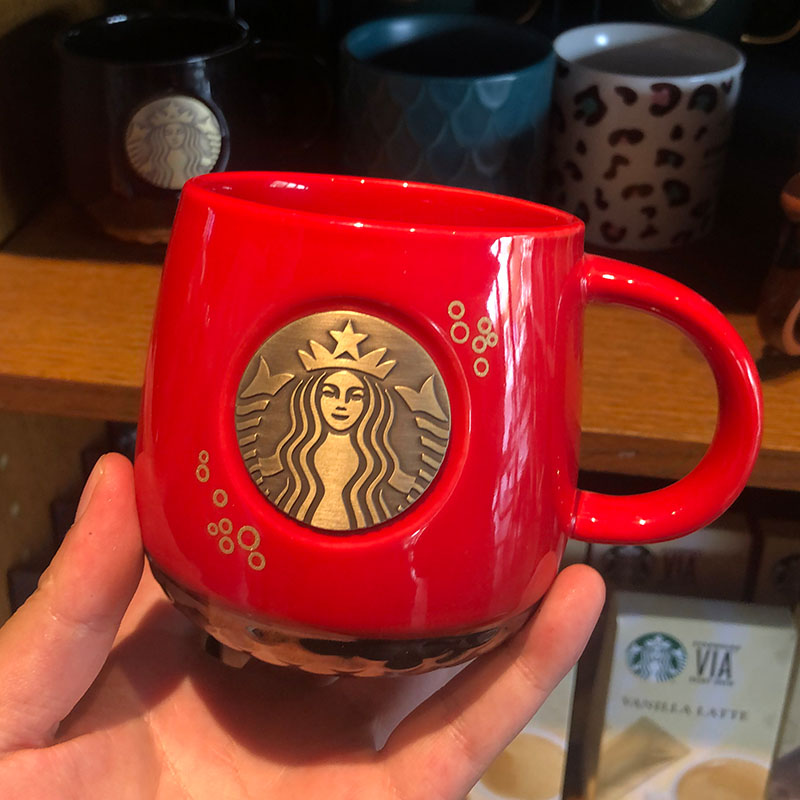 Starbucks Mug แก้วมัคคลาสสิก ของขวัญที่สวยงาม ของขวัญปีใหม่ ของขวัญวันเกิด ถ้วยกาแฟ แก้วกาแฟ คู่รักดับเบิ้ลคัพ ถ้วยน้ำ
