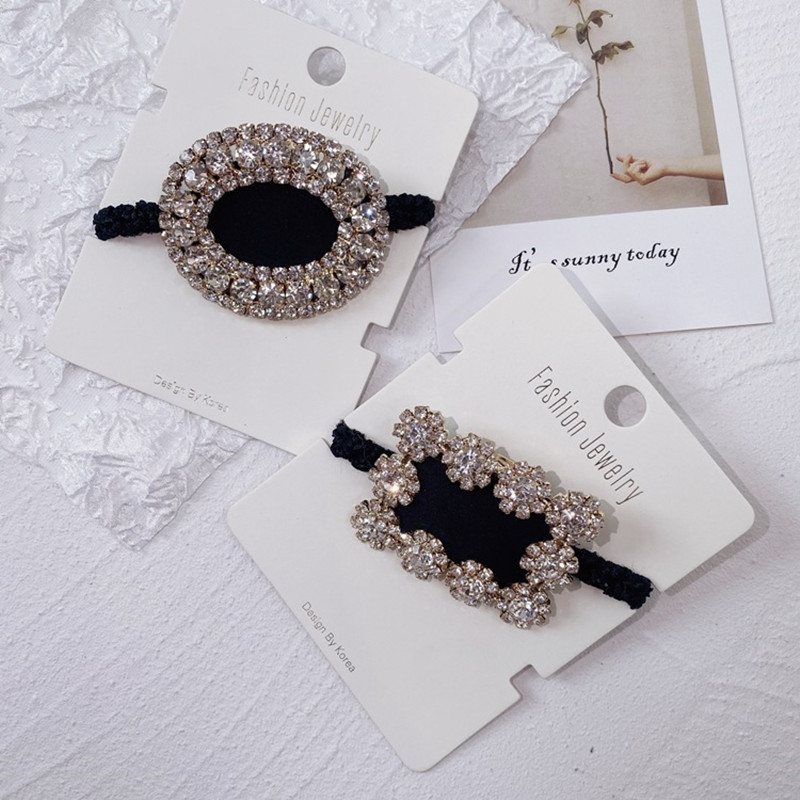 Full Rhinestone Hair Ties Fashion Accessories Women Rhinestone Round