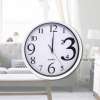 The Clock นาฬิกาแขวน นาฬิกาบ้าน นาฬิกาสำนักงาน นาฬิกาแขวนผนัง นาฬิกาติดผนัง [ขอบขาวตัวเลขใหญ่ ขาว]