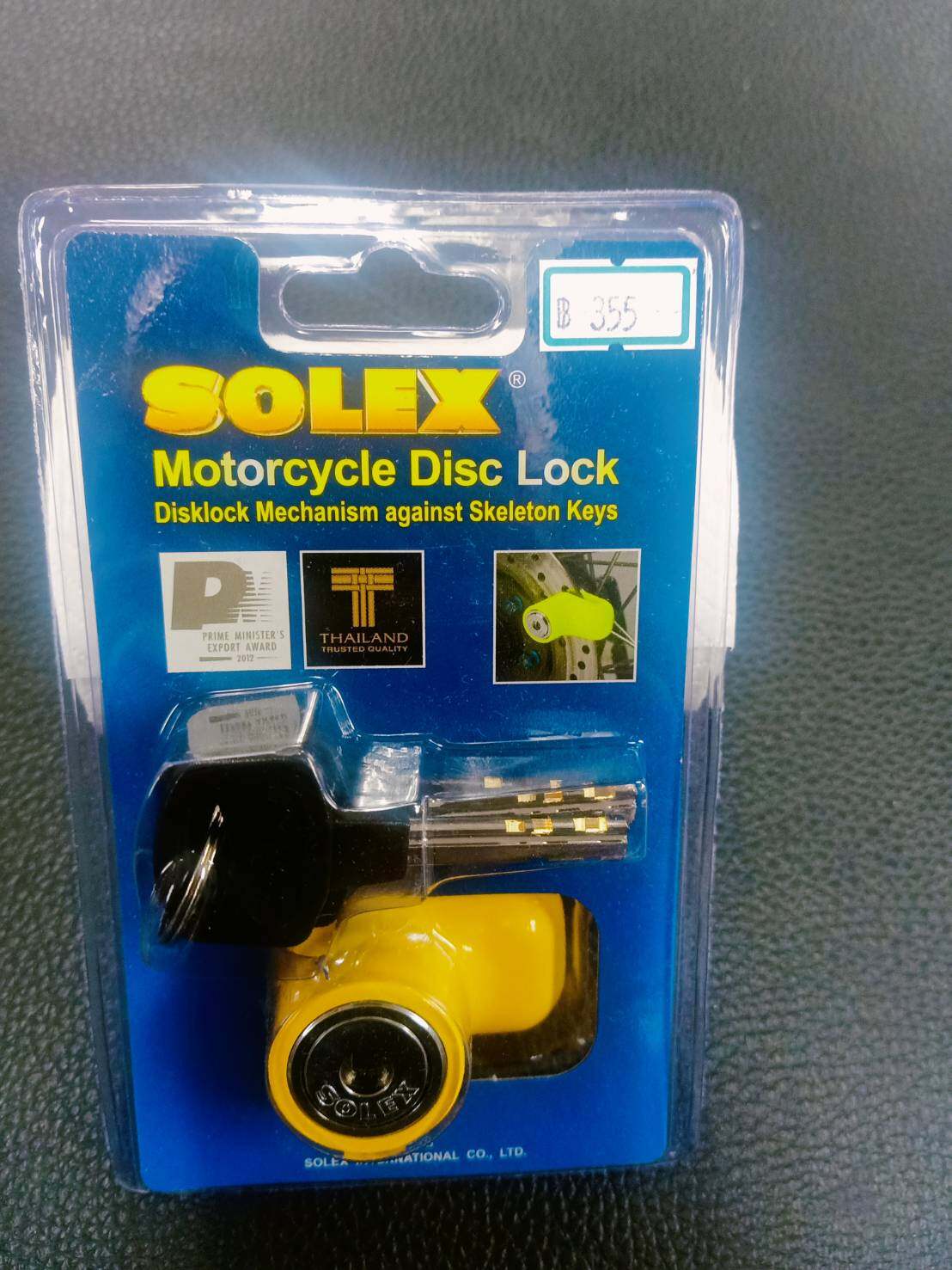 ( Met12 7 ) กุญแจล็อคดิสเบรค SOLEX 9025  กุญแจล็อคล้อรถจักรยานยนต์ รถมอเตอร์ไซด์ ของแท้