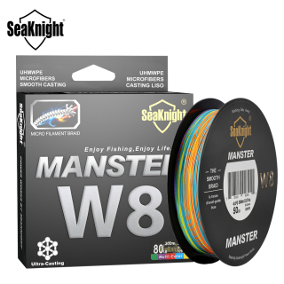 SeaKnight MONSTER MANSTER 300M W8 Dệt dây câu cá PE Dây câu cá đa sợi bện siêu đúc Công nghệ bện góc rộng 7 màu thumbnail