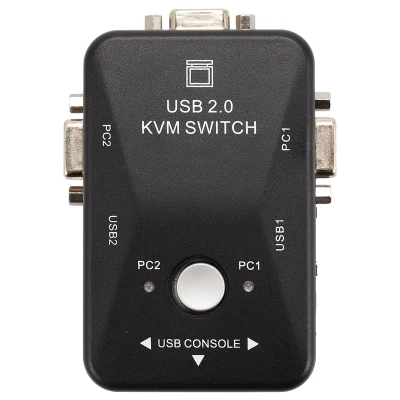 Usb Kvm Switch Switcher 2 Port Vga Svga Switch Box Usb 2.0 Mouse Keyboard 1920X1440 Switch Box