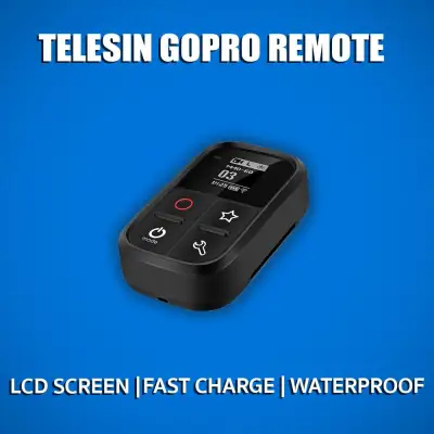 TELEISN รีโหมต GOPRO กันน้ำ Version 2 แบบมีจอ LCD screen Smart Remote for Hero 8 7 6 5 4 session 2020 .Waterproof Remote Control. GoPro WiFi Remote